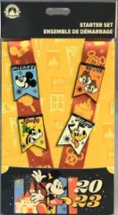 ディズニーストア ピンバッジ ストラップ付き スターターセット DATED 2023 ミッキー&フレンズ 2023