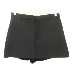 ザラ ZARA キュロット スカート ショートパンツ Lサイズ 黒 ブラック ■GY99