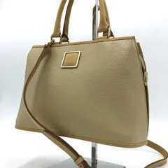 ニナリッチ 2WAY ショルダーバッグ ハンドバッグ ブラウン ロゴ レザー 斜め掛け