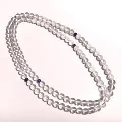 天然石　水晶　アメジスト　紫水晶　ロングネックレス