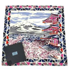 HERMES エルメス カレ90 Sous les Orangers オレンジの木の下で ブルー