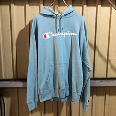 Champion アクアブルー パーカー Lサイズ - メルカリ