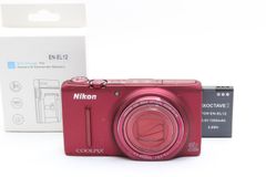 B (並品) Nikon ニコン COOLPIX S9500 レッド 初期不良返品無料 12-83