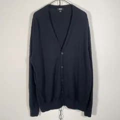 UNIQLO ユニクロ 薄手ウールニット カーディガン ブラック Lサイズ