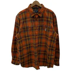 Carhartt　ネルシャツ　フランネル　チェックシャツ　長袖　トップス　レギュラーカラー　胸ポケット　ワンポイント　アメカジ　古着