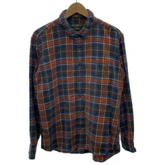 Eddie Bauer　ネルシャツ　フランネル　チェックシャツ　長袖　トップス　レギュラーカラー　胸ポケット　古着