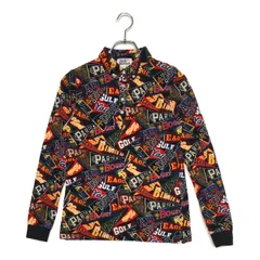 中古 レディース ジャックバニー Jack Bunny!! 長袖ポロシャツ 1(M) 紺系 ネイビー ボタンダウン 総柄