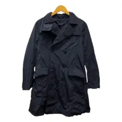 セオリー Theory Ｐコート ロング 長袖 無地 ポリエステル 日本製 S 紺 ネイビー