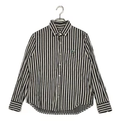 中古 メンズ パーリーゲイツ PEARLY GATES 長袖シャツ 4(M) 紺×グレー ボタンダウン ストライプ