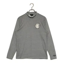 中古 メンズ キャロウェイ Callaway 長袖シャツ M 紺×白 裏起毛 ボーダー モックネック