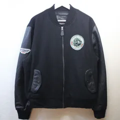 アームレザー スタジャン バーシティジャケット アメカジ 短丈 ボンバージャケット レザー