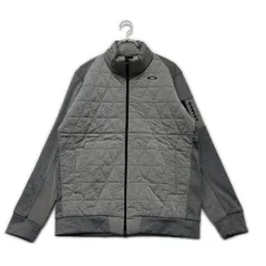 中古 メンズ オークリー OAKLEY フルジップアウター XL グレー 秋冬 中綿 防寒 ダブルジップジャケット