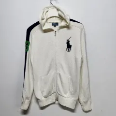 ポロラルフローレン POLO RALPH LAUREN ビックポニー ニット フードジップアップ ウィメンズ S
