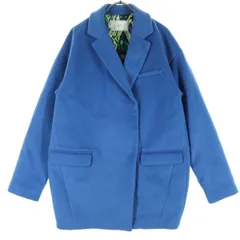 美品 SLY スライ 長袖 チェスターコート 2 ブルー レディース 古着