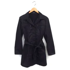 コムサデモード COMME CA DU MODE コート アウター スプリング オープンカラー リボン シンプル 9 チャコールグレー /NT5