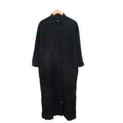 アーバンリサーチ ドアーズ URBAN RESEARCH DOORS シャツ ワンピース 長袖 ロング リネン ワンサイズ ブラック 黒 /KT9