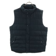 JOSEPH ジョセフオム ワンポイントレザー ダウンベスト ブラック 46