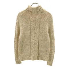 GAP ギャップ 長袖 タートルネック セーター M ベージュ ケーブルニット レディース 古着