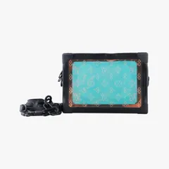 ルイヴィトンLouis Vuittonソフトトランク ホログラム×ブラック モノグラム プリズム×カーフレザー M55932 DU4179 ICチップ