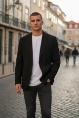 LANVIN ランバン テーラードジャケット パッチポケット　フォーマル　ビジネス テーラードジャケット ウール【中古】 メンズ