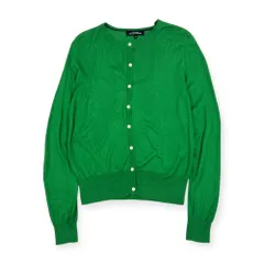 シルク100% UNITED ARROWS GREEN LABEL RELAXING ユナイテッドアローズ グリーンレーベルリラクシング ハイゲージ  ニット カーディガン 40/グリーン レディース