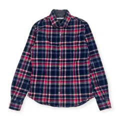 SHIPS シップス チェック 長袖 ネルシャツ S/ピンク レッド×ブルー 系 メンズ