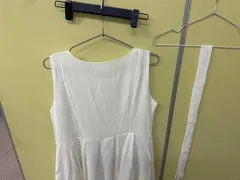 夏新作 刺繍入り コットンフレアワンピース ベルト付き 上品デザイン ko1