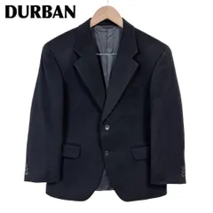 【美品】 DURBAN テーラードジャケット カシミヤ100% ブラック