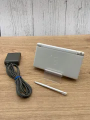 【動作OK・安心補償】 ニンテンドー DS Lite  クリスタルホワイト 本体  USG-001 動作確認済み 純正アダプター付属 0116-220