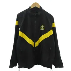 U.S.ARMY 美品 APFU トレーニングジャケット ブルゾン ナイロン XL-R 黒 黄 ブラック イエロー 0112