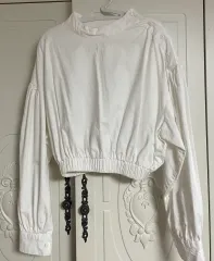 オフショルダー パフ ブラウス シャツ