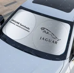 新作 ジャガー ロゴ入り フロントサンシェード 車用 高級 日よけ フロントガラスカバー 折りたたみ式 収納袋付きのサムネイル