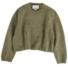美品 グッチ GUCCI ニット セーター ロングスリーブ ダメージ加工 ウール