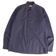 エルメス 長袖シャツ セリエボタン ゴールド L XL 白 43 ヴィンテージ