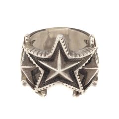 CODY SANDERSON コディサンダーソン リング シルバー サイズ:19号 | スリー インターロッキング スター リング(3 interlocking Star) | シルバー925 | 指輪 | ブランド アクセサリー | USA製【中古】