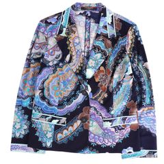 LEONARD FASHION レオナール 2つボタンコットン総柄ジャケットL - メルカリ