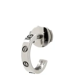 カルティエ Cartier ピアス LOVE 片耳ピアス ホワイトゴールド Cartier Au750 18金 18K フープピアス 【中古】のサムネイル