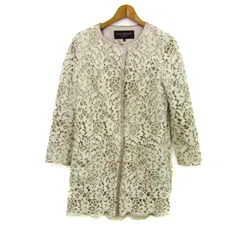 ボディドレッシングデラックス ノーカラーコート レース アウター 花柄 レディース 34サイズ ベージュ BODY DRESSING Deluxe 【中古】のサムネイル
