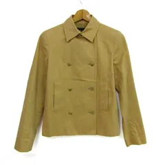 セオリー ジャケット アウター ダブルブレスト コットン 日本製 レディース 2サイズ ベージュ theory 【中古】