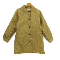 サマンサモスモスブルー ステンカラーコート アウター 中綿ジャケット レディース Mサイズ ベージュ Samansa Mos2 blue 【中古】