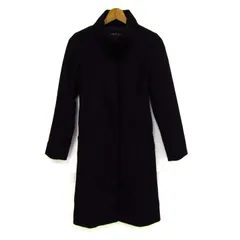 インディヴィ ロングコート ウールコート アウター スタンドカラー カシミヤ混 未使用品 レディース 36サイズ ブラック INDIVI
