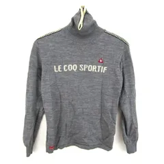 ルコックスポルティフ セーター トップス 長袖 タートルネック ゴルフウエア レディース Mサイズ グレー le coq sportif 【中古】