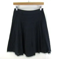 ニューヨーカー スカート ボトムス フレア シフォン レディース 9サイズ ネイビー NEWYORKER 【中古】