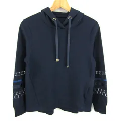 スタイルラヴィー パーカー トップス プルオーバー スウェット レース レディース 9サイズ ネイビー Style Ravie 【中古】