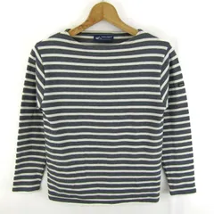 セントジェームス 長袖Ｔシャツ トップス ボーダー バスクシャツ レディース XXSサイズ グレー×ベージュ SAINT JAMES 【中古】