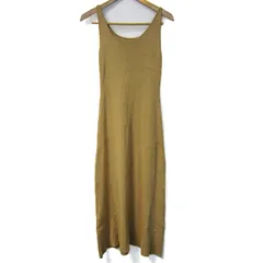 エイミーイストワール ニットワンピース トップス ノースリーブ ロング丈 レディース Fサイズ ベージュ eimy istoire 【中古】