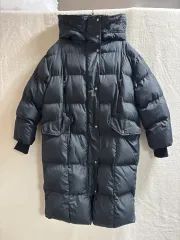 オーバーサイズ ブラック ダウンジャケット ロング丈