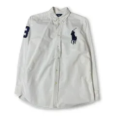 ポロラルフローレン ビックポニー 白 長袖シャツ L(14-16)