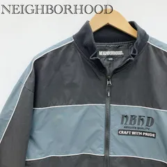 NEIGHBORHOOD ネイバーフッド  BICOLOR TRACK JACKET 252TSNH-JKM07 ナイロントラックジャケット  Lサイズ BLACK 黒 メンズ_247023