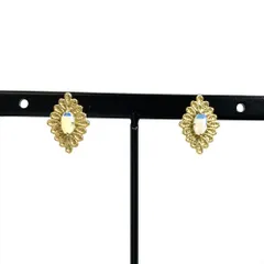 エテ ete ひし形 ピアス オパール K18YG 2.3g イエローゴールド レディース【中古】